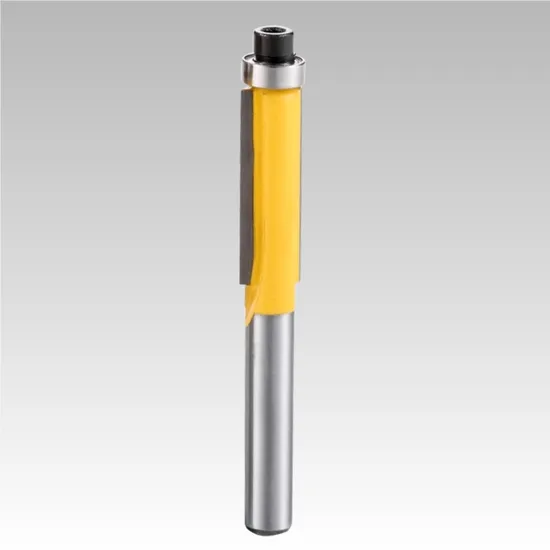 Professional-Grade Double Flute Straight Router Bit with Bearing